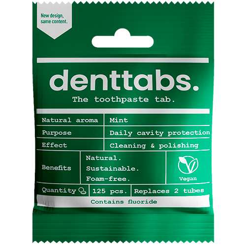 Dent Tabs Tandpasta tabletter m fluorid - 1 pk