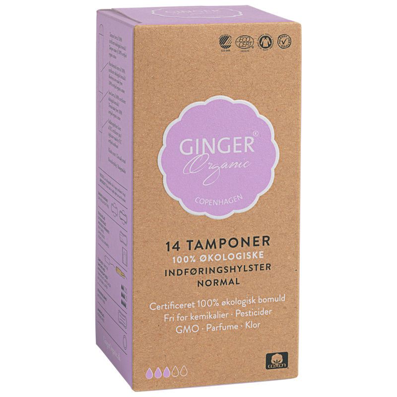 Ginger Organic Tampon m. Indføring Normal (14 stk)
