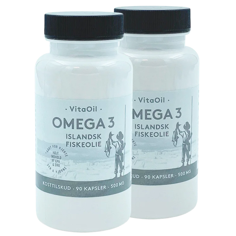 2 x VitaOil Omega 3 Fiskeoliekapsler - 90 kap.
