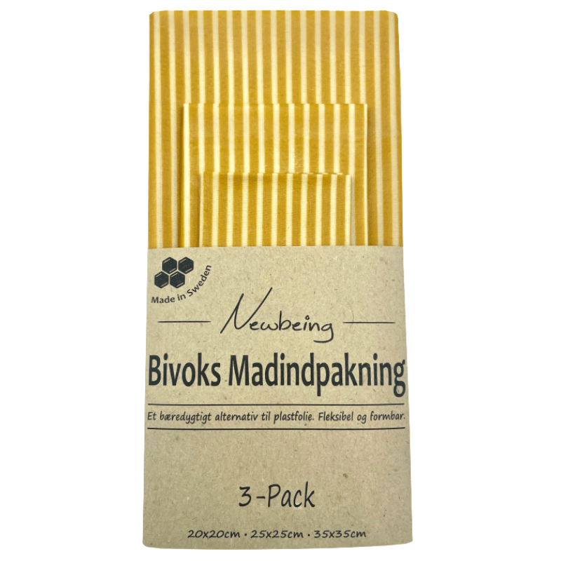 Newbeing Bivoks madindpakning gul (3 stk)