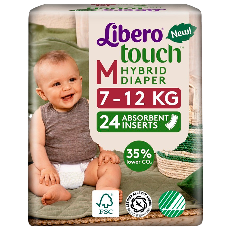 Libero Touch Hybrid Inserts M 7-12 kg (24 stk)