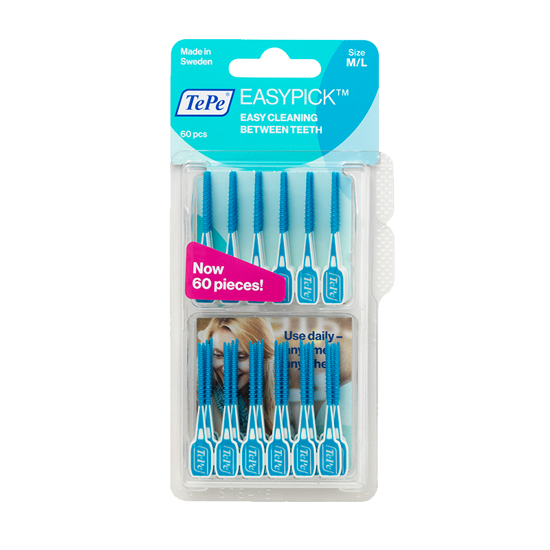 TePe EasyPick Turkis M/L - 60 stk
