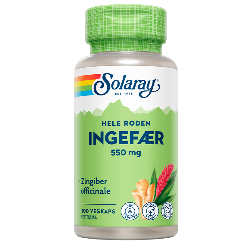 Solaray Ingefær 550 mg - 100 kap.