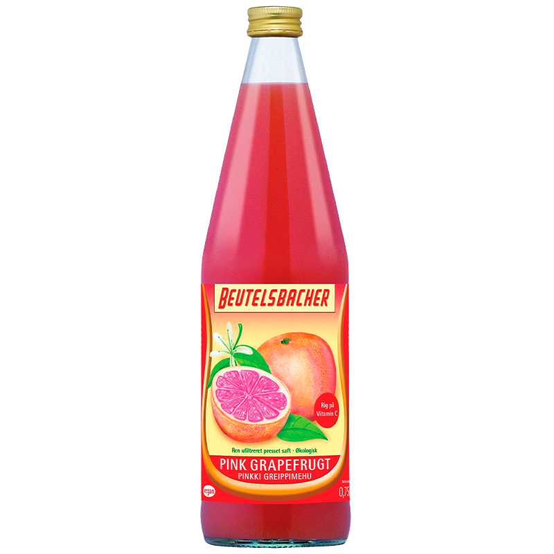 Beutelsbacher Demeter Pink Grapefrugt Saft Ø - 750 ml.