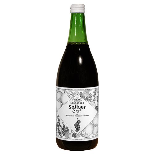 Søbogaard Solbærsaft m. æble sød Ø - 730 ml.