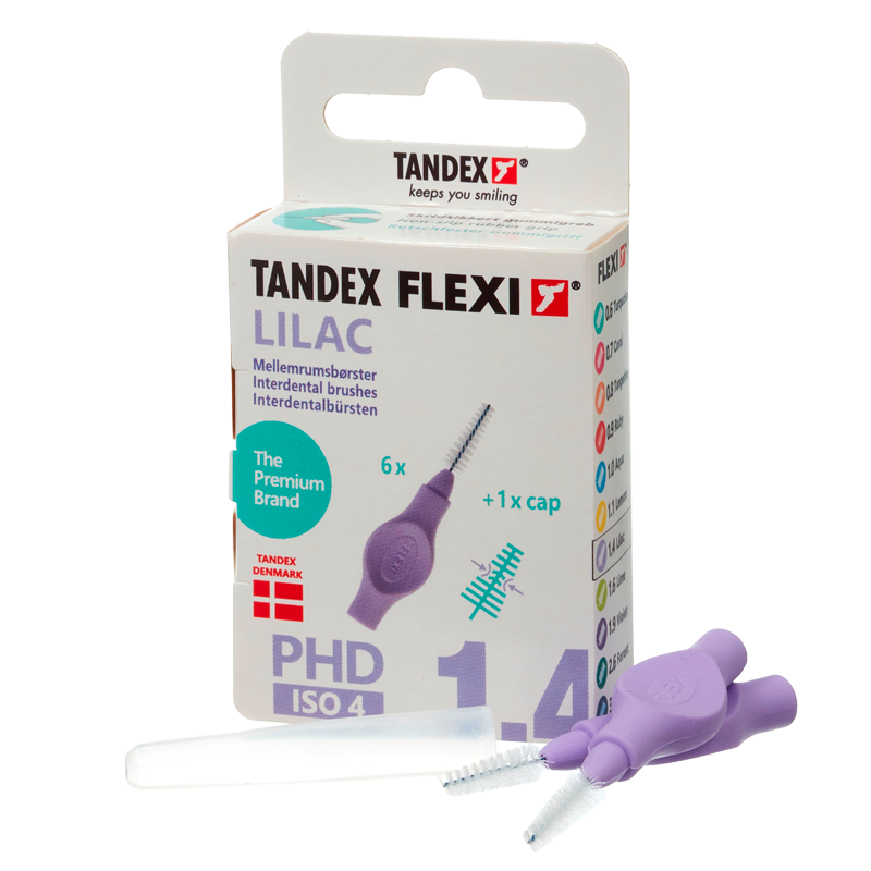 TANDEX Flexi Mellemrumsbørste Lilac PHD 1.4/ISO 4 (6 stk)