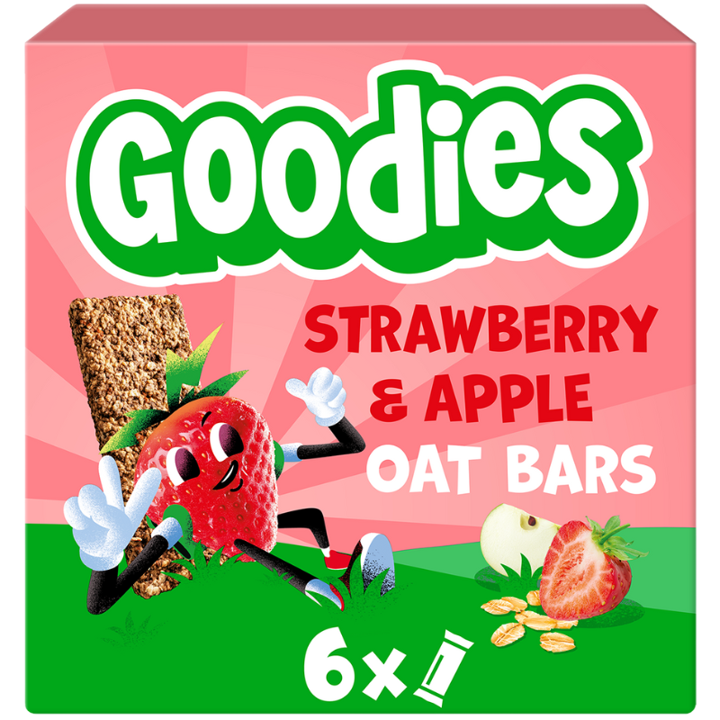 Goodies Oat Bar Strawberry & Apple (6 stk)