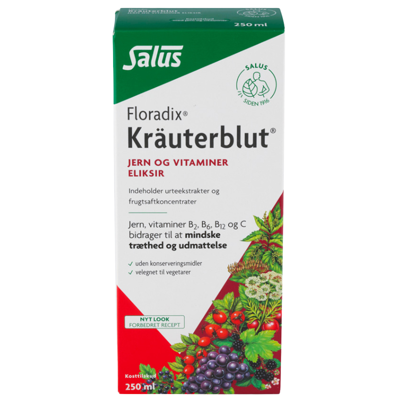 Floradix Kraüterblut Jern og vitaminer (250 ml) Floradix Kraüterblut Jern og vitaminer (250 ml)