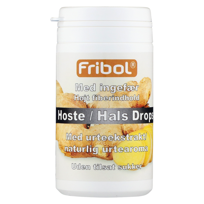 Fribol Hoste/Hals Drops Ingefær (60 g)