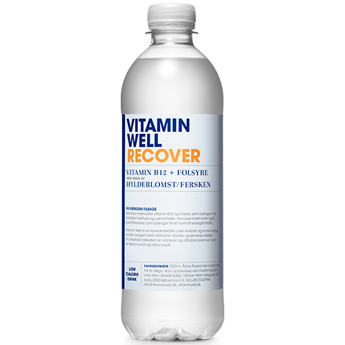 Vitamin Well Recover - Hyldeblomst Fersken (500 ml) Vitamin Well Recover - Hyldeblomst Fersken (500 ml)