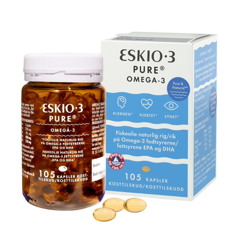 Eskio-3 Fiskeolie - 105 kap.