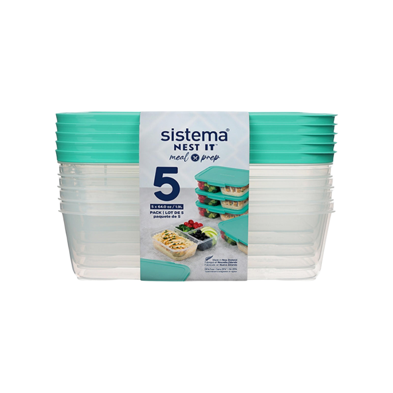 Sistema Nest It Meal Prep Mint (5 stk)