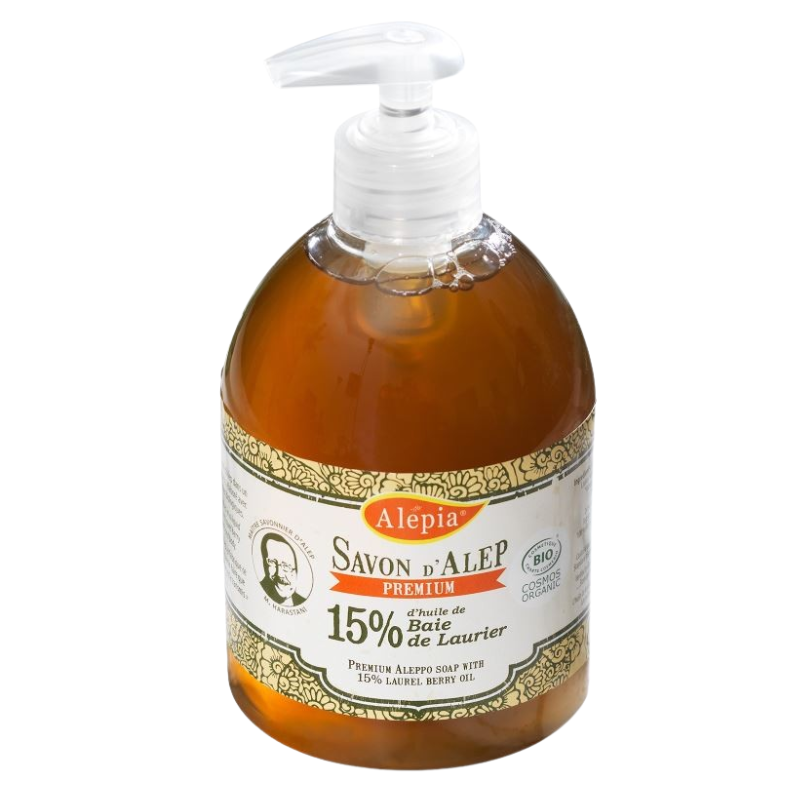 Alépia Aleppo sæbe 15% flydende (500 ml)