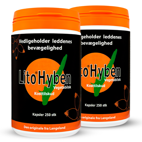2 x Lito Hyben Pulver Veg. Kapsler (250 kaps)