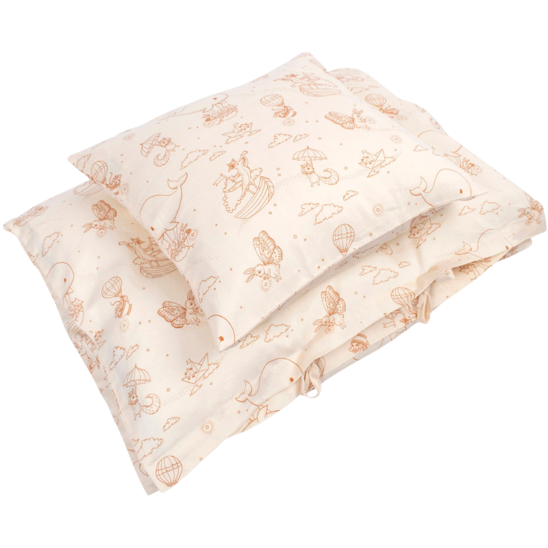 Filibabba Baby Sengetøj GOTS 70x100 cm Dreamy Adventurers (1 sæt)