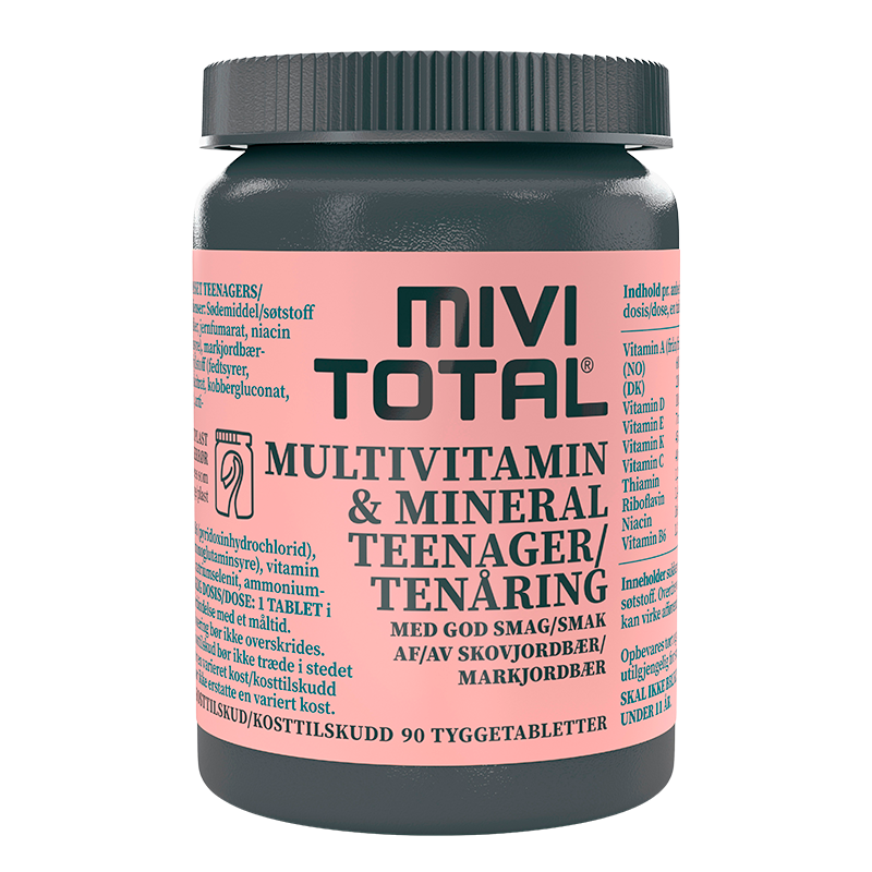 MiviTotal Multivitamin & Mineraler Teenager (90 tyggetabletter)