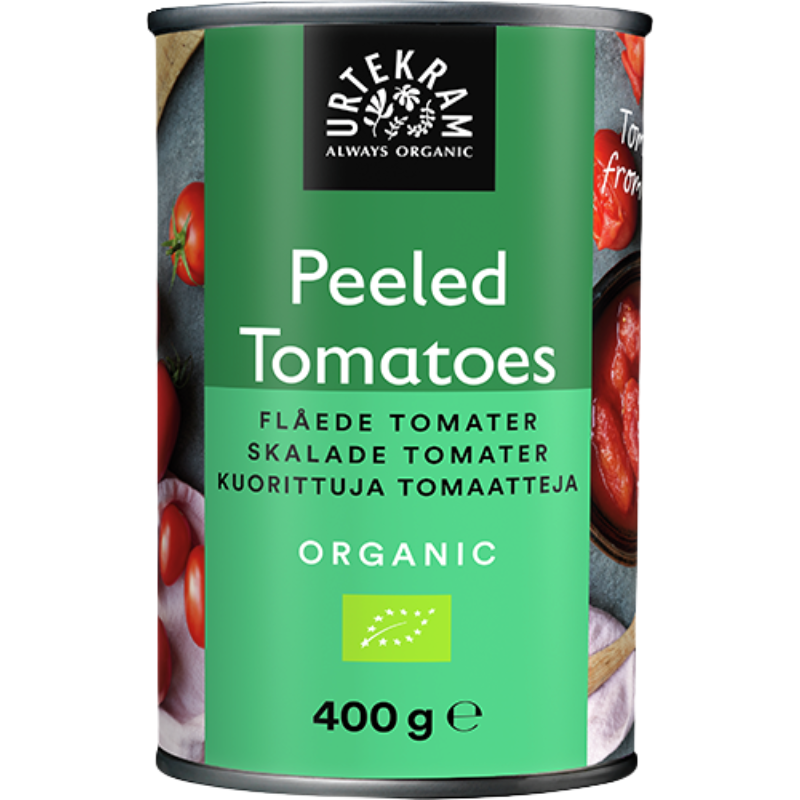 Urtekram Flåede Tomater På Dåse Ø - 400 g