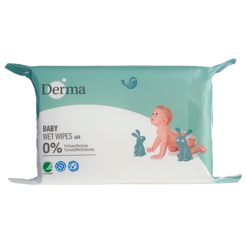 Derma Baby Vådservietter (64 stk)
