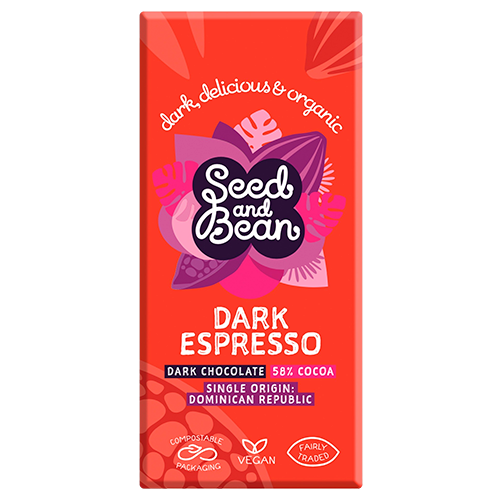 Seed & Been Mørk Chokolade 58% Kaffe Espresso Ø - 85 g