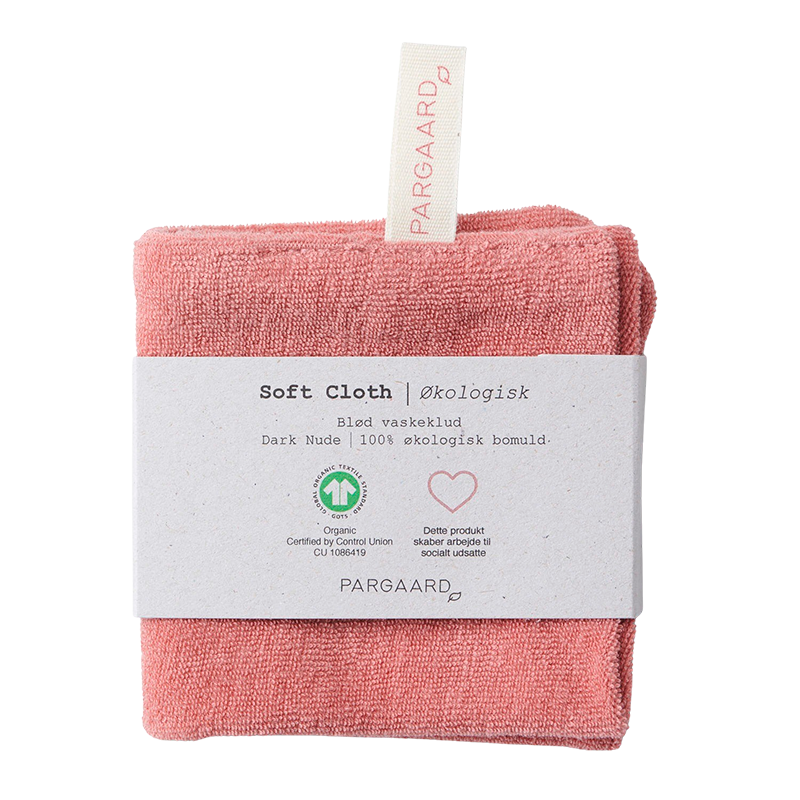Pargaard Soft Cloth Økologisk Vaskeklud Mørk Rosa (1 stk)