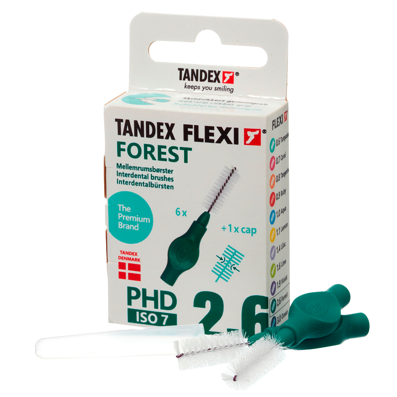 TANDEX Flexi Mellemrumsbørste Forest PHD 2.6/ISO 7 (6 stk)