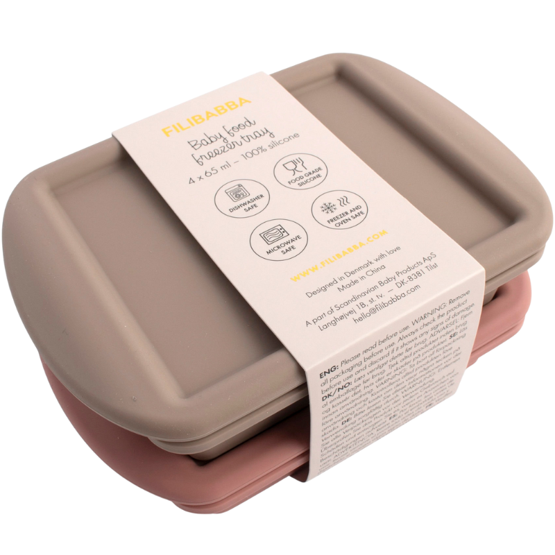 Filibabba Frysebakke Til Babymad 4x65 ml Rose Mix (2 stk)