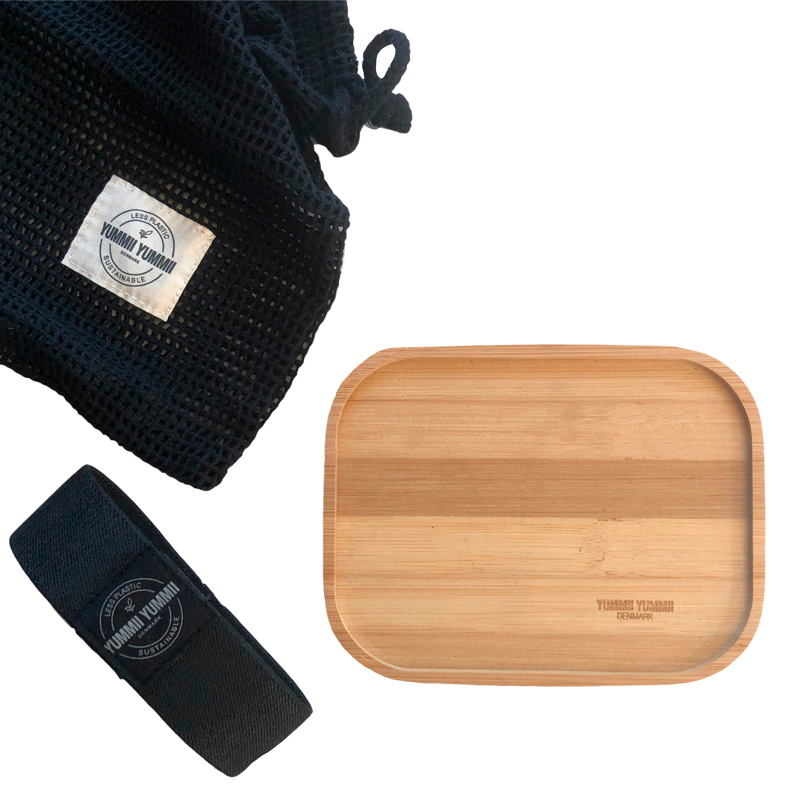 YUMMII YUMMII Bamboo Lid w. Elastic Band (Bento Large) (1 stk)