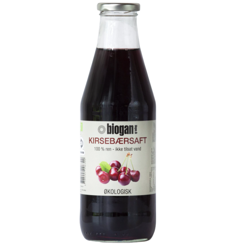 Biogan Kirsebærsaft 100% rensaft Ø (750 ml)