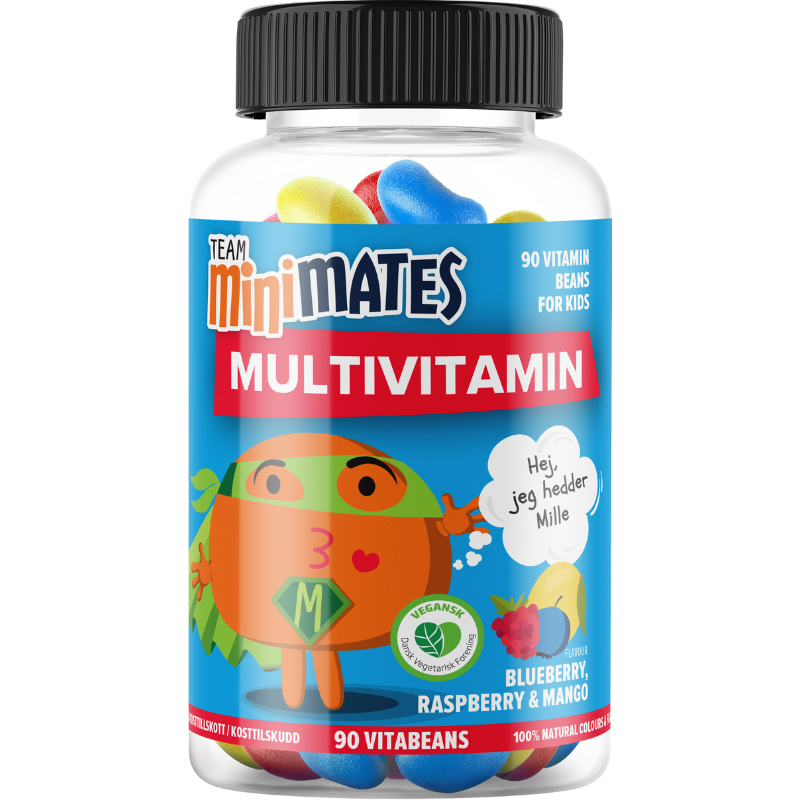 Team MiniMates Multivitamin VitaBeans Blueberry, Raspberry & Mango (90 stk)