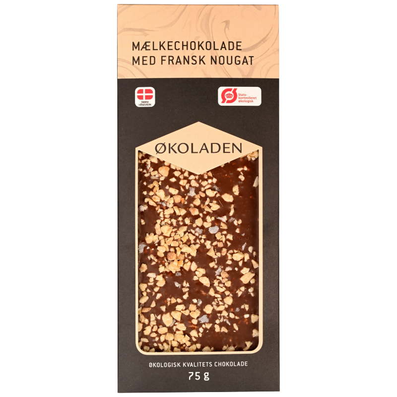 Økoladen Mælkechokolade M. Fransk Nougat Ø (75 g)