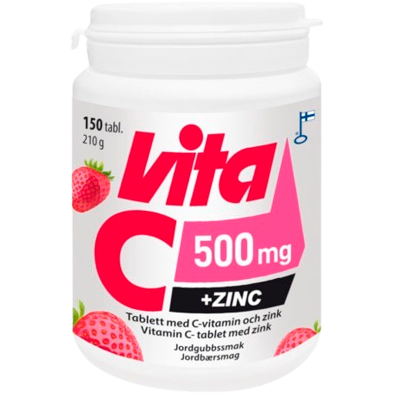 Vita C + Zink Jordbærsmag (150 tabl)