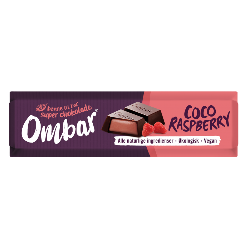 Ombar Kokos & Hindbær Ø (42 g)