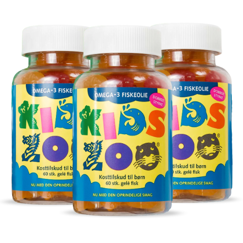 3 x Kids Zoo Omega-3 Fiskeolie (60 stk)