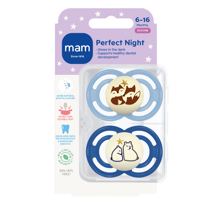 MAM Perfect Night Silk 6-16M  Blue (2 stk)