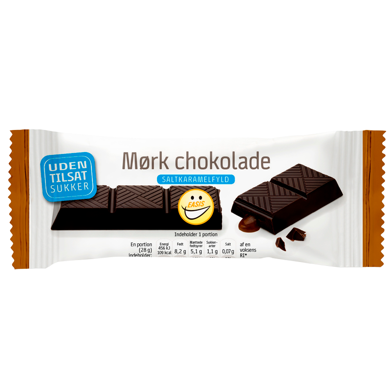 EASIS Mørk Chokoladebar Saltkaramelfyld (28 g)