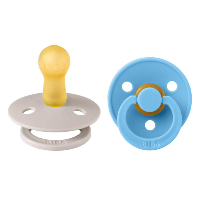 Bibs Pacifier Colour Latex Size 1 Mushroom/Breeze (1 sæt)