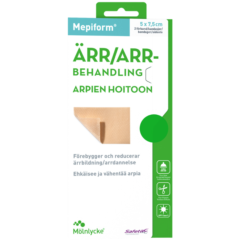 Mepiform Arplaster M. Silikoneklæb 5 cm x 7,5 m (2 stk)