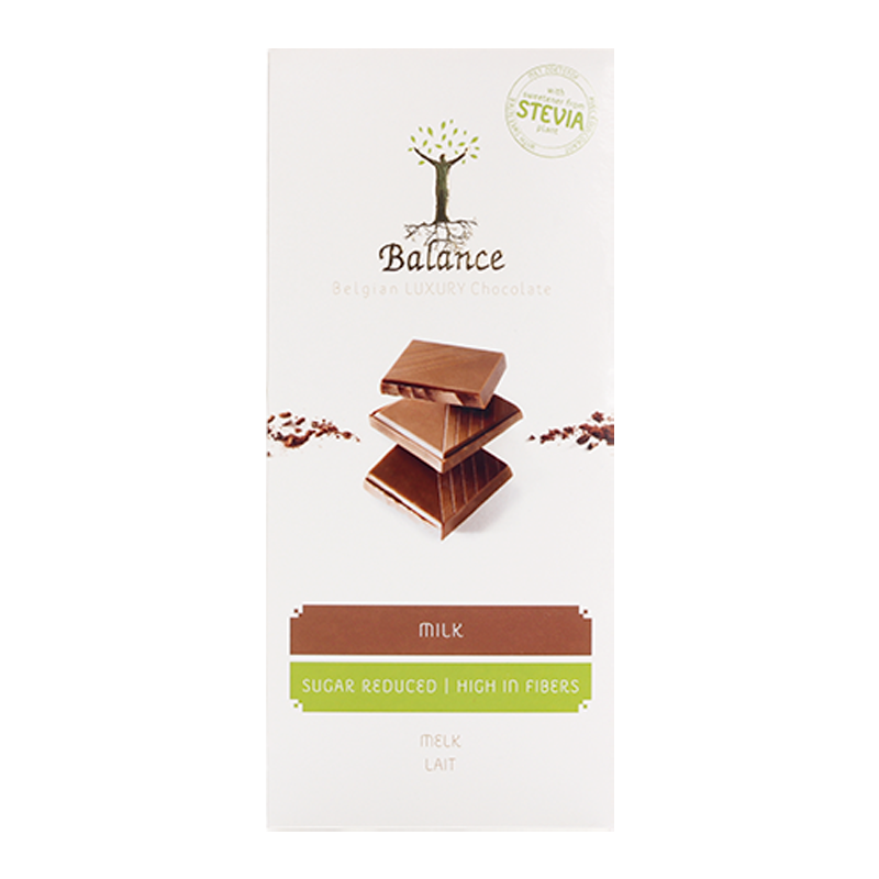 Stevia Balance Plade Mælk (85 g)