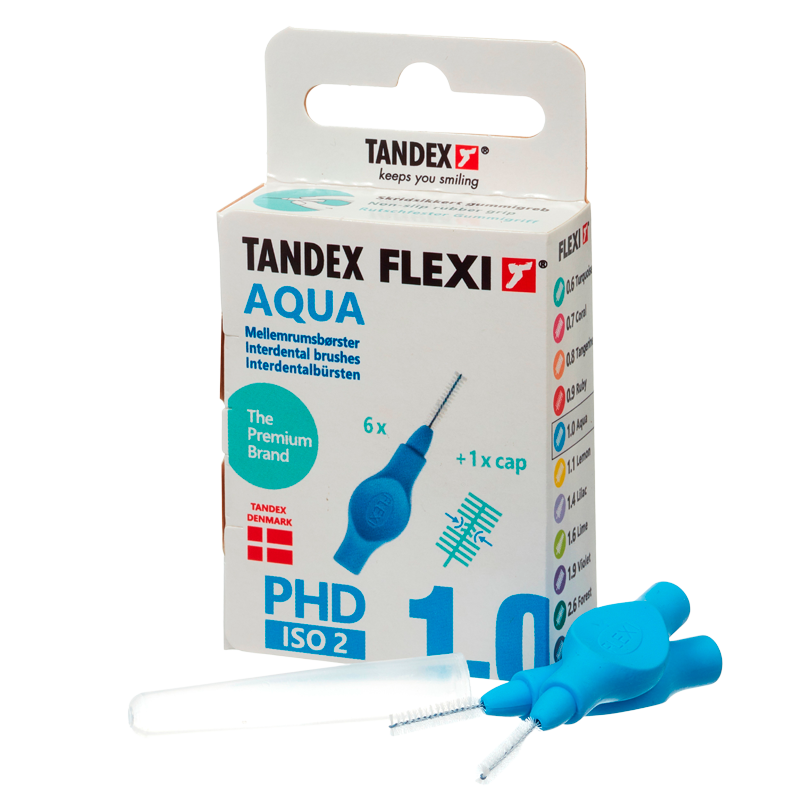 TANDEX Flexi Mellemrumsbørste Aqua PHD 1.0/ISO 2 (6 stk)