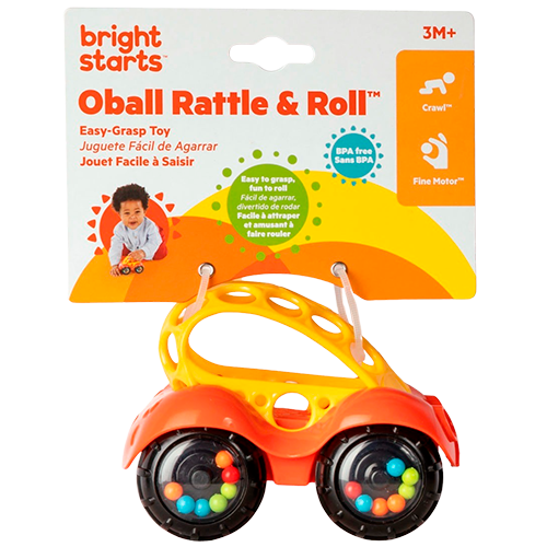 Oball Rattle & Roll Ass. Farver (1 stk)