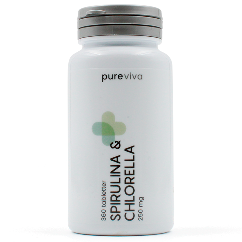 Pureviva Spirulina & Chlorella 250 mg (360 tabl)