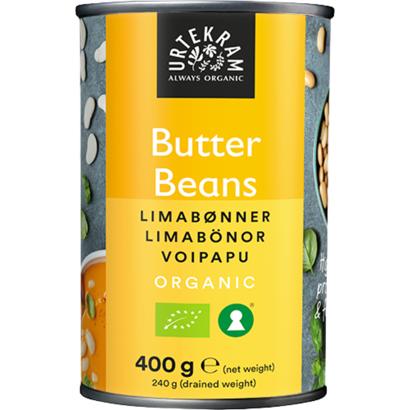 Urtekram Butter Beans Ø - 400 g.