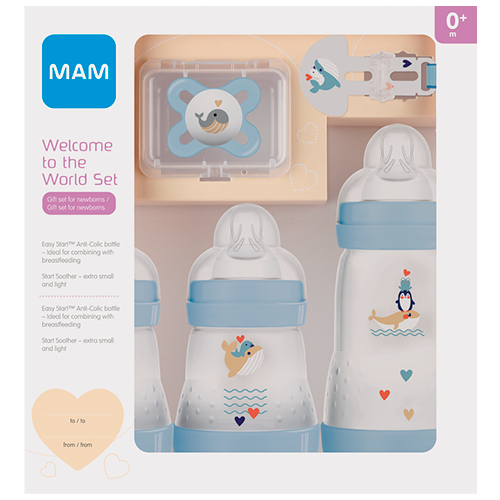 MAM Gift Set for Newborn Babies Blue (1 sæt)