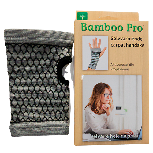 Bamboo Pro Carpal Handske Selvvarmende Str M (1 stk)