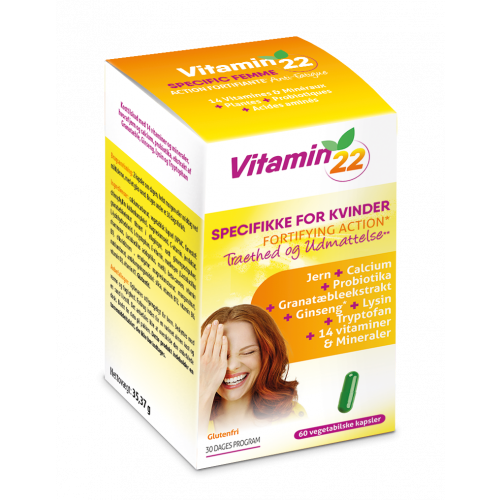 Vitamin22 Specielt Til Kvinder (60 kaps)
