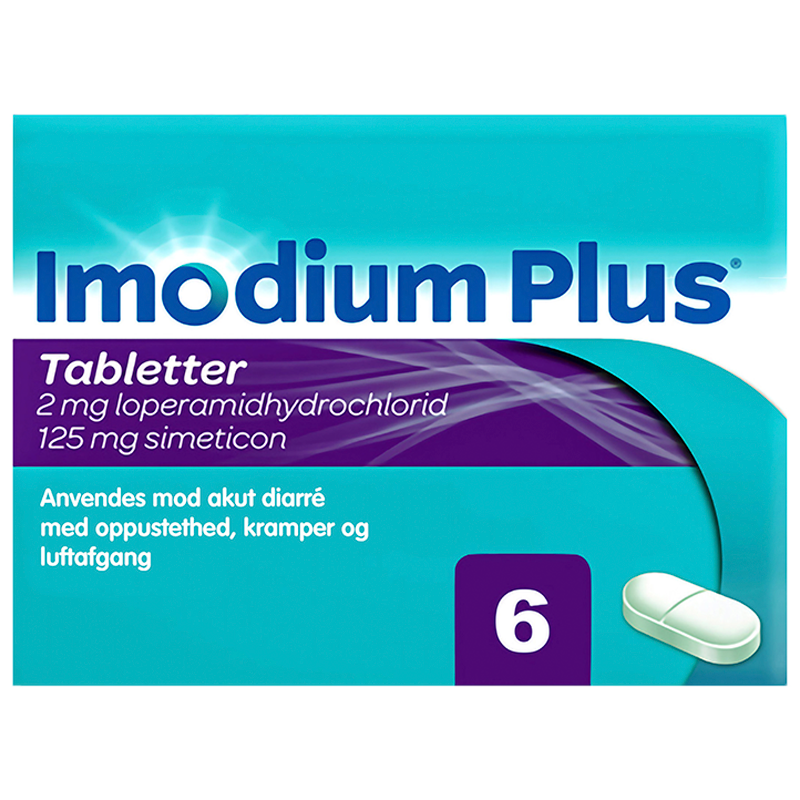 Imodium Plus Tabletter 2+125mg (6 stk)