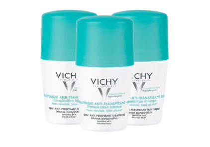 3 x Vichy Antiperspirant Deodorant Roll-On 48H (50 ml)