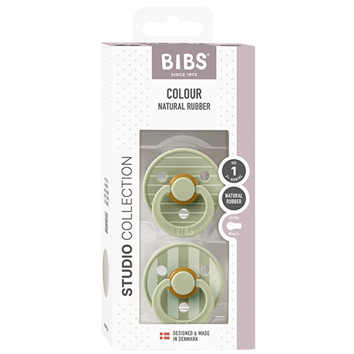 Bibs Pacifier Studio Colour Pin Latex Size 1 Sage Mix (2 stk)