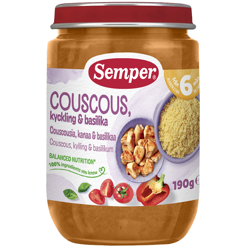 Semper Couscous Med Kylling 6M (190 g)
