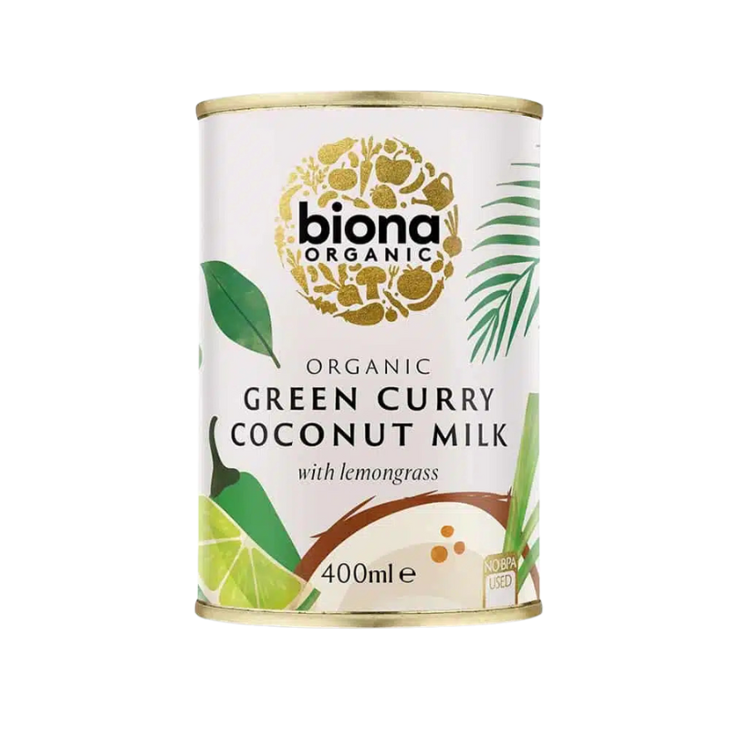 Biona Kokosmælk Grøn Karry m. Citrongræs Ø (400 ml)